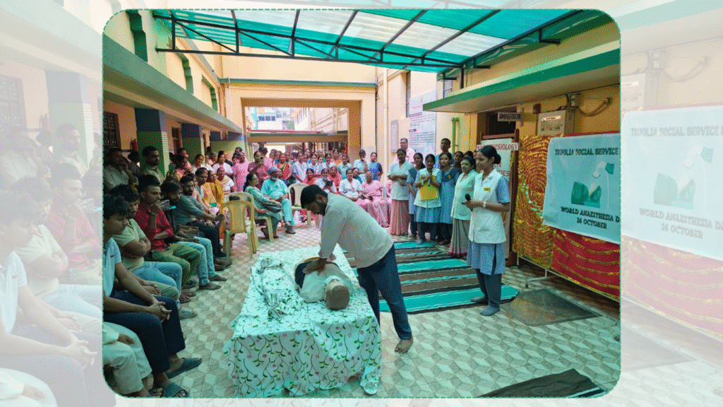 Patient attenders, staff and students were given CPR training (10)